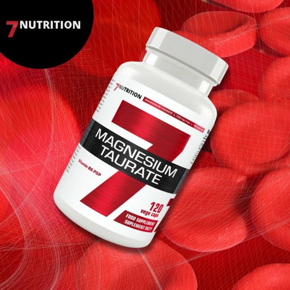 Таурат магнію + Вітамін B6 7 Nutrition Magnesium Taurate 736 mg + B6 5 mg 120 caps | Зображення 3