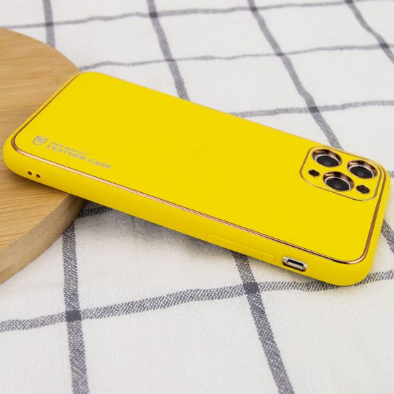 Кожаный чехол Xshield для Apple iPhone 11 Pro (5.8") Желтый / Yellow | Зображення 2