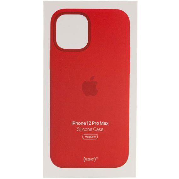 Чохол Silicone case (AAA) full with Magsafe and Animation для Apple iPhone 12 Pro Max (6.7") Червоний / Red | Зображення 4