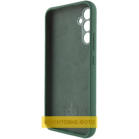 Чехол Silicone Cover Lakshmi Full Camera (AAA) для Samsung Galaxy S25 Edge Белый / White Зелений / Cyprus Green | Зображення 3
