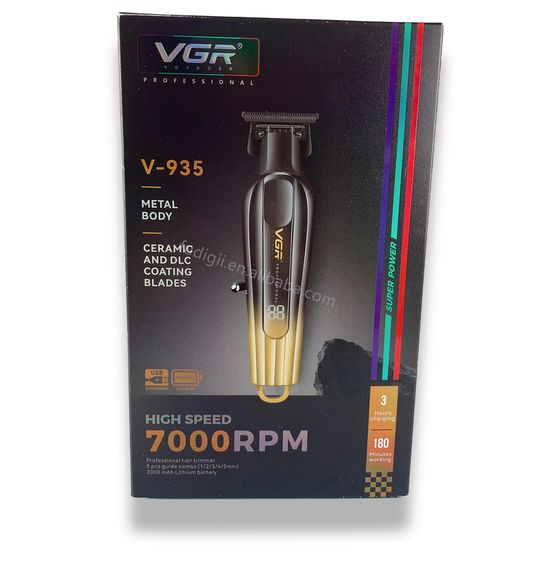 Бездротовий тример VGR V-935 Gold для стильних стрижок вдома та в салоні (46079-V-935 Gold_923)