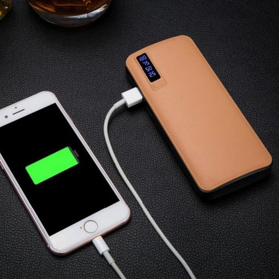 Повербанк на 6000mAh з ліхтариком, 3хUSB, Smart Tech X50, Помаранчевий / Портативний зовнішній акумулятор | Зображення 1