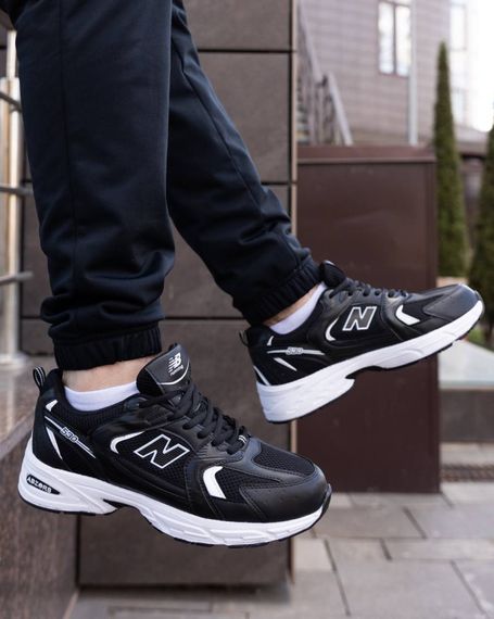 Кросівки літо вставки сітка  New Balance 530 колір чорний | Зображення 1