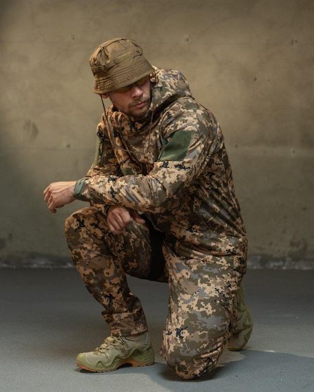 Демісезонний тактичний костюм софтшель Softshell rocket піксель НП4862 | Зображення 3