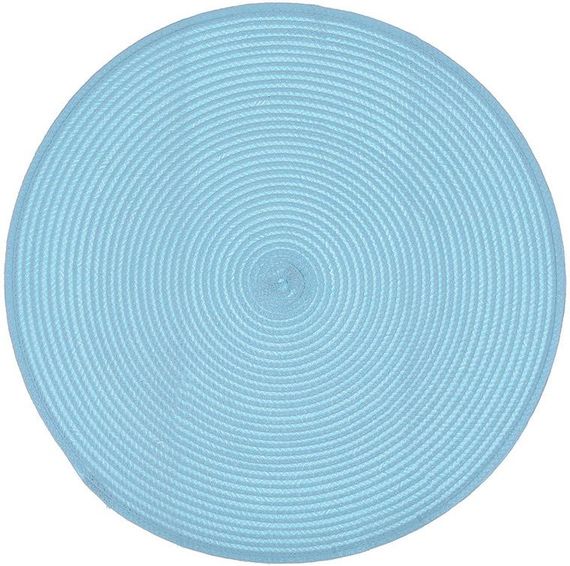 Набір 4 сервірувальних килимка Casual блакитний Ø38см, плейсмат (підтарільники)