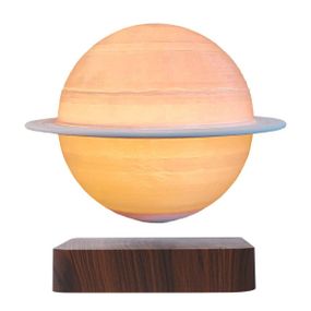 Магнітна левітаційна лампа HCNT Levitating Lamp Saturn Dark Wood Grain