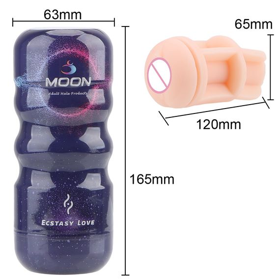 Мастурбатор реалістична вагіна "Moon", L 120 mm, D 65 mm Sex Aura | Зображення 2