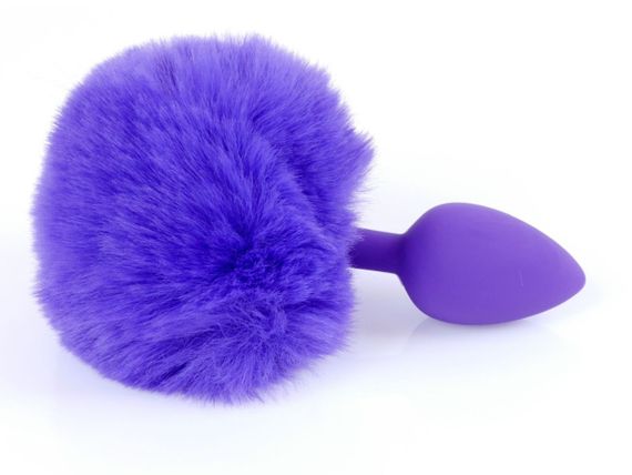 Анальна пробка (розмір S) з хвостом Boss Series - Silicon PLUG Bunny Tail Purple, BS6400101 Sex Aura | Зображення 3