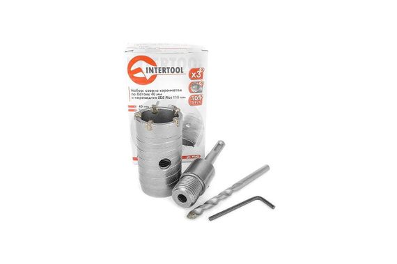 Сверло корончатое по бетону SDS+ Intertool - 40 мм (SD-7040) | Зображення 4