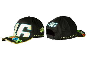 Бейсболка   46 VALENTINO ROSSI   (черная, 100% хлопок)