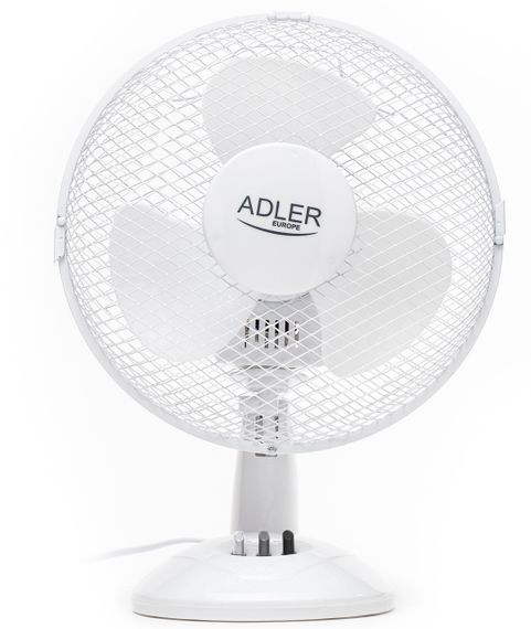 Вентилятор настільний Adler AD 7302, 23 см, 45 Вт, 2 швидкості, з поворотом і нахилом