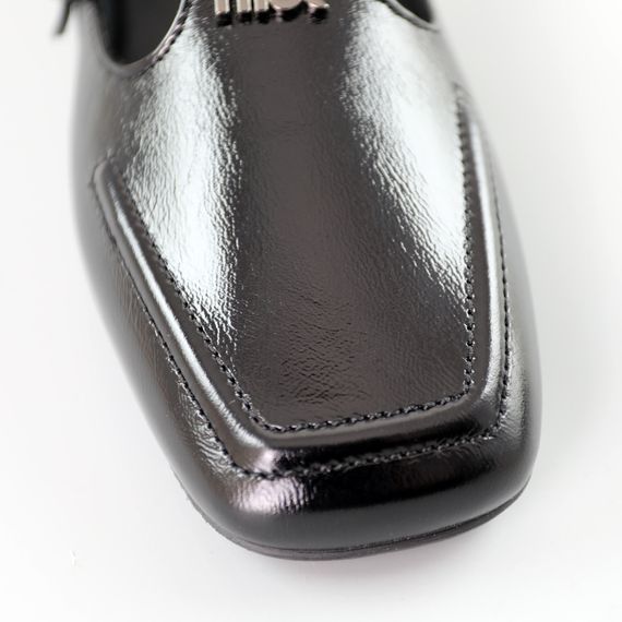 Туфлі жіночі шкіряні лак 591365 Чорні 36 37 38 39 40 41 | Зображення 3