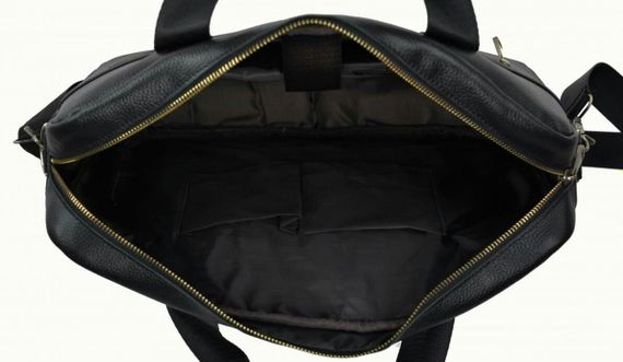 Чоловіча сумка з натуральної шкіри Tiding Bag чорна | Зображення 3