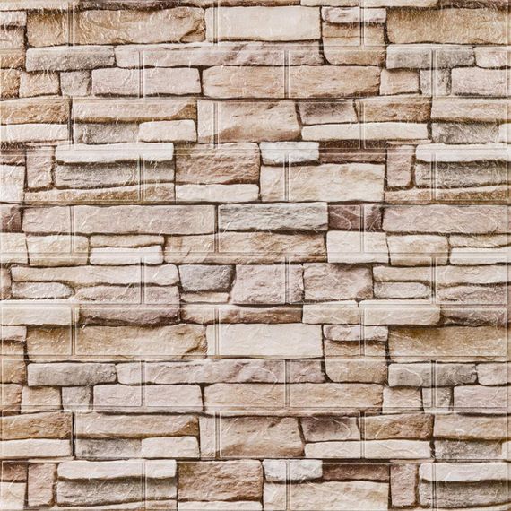 Самоклейна 3D панель під бежеву цеглу екатеринослав 700х770х3мм (344-3) SW-00001383