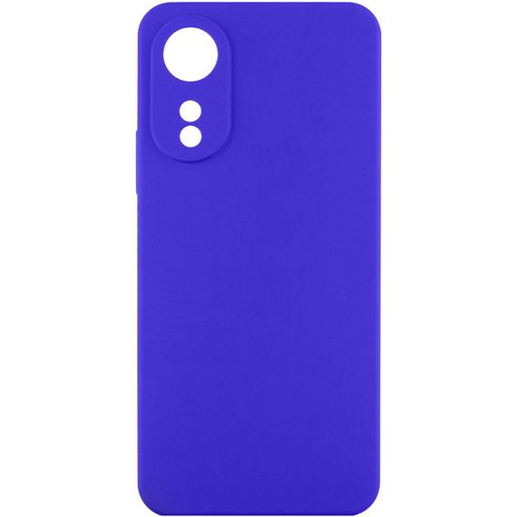 Чехол TPU GETMAN Liquid Silk Full Camera для Oppo A78 4G Синий / Iris