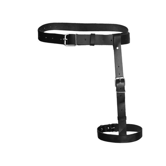 Гартер на ногу Art of Sex - Petra, натуральна шкіра, розмір XS-2XL, колір чорний | Зображення 2