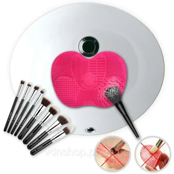 Килимок для миття косметичних пензликів Brush Spa | Силіконовий килимок для очищення пензлів | Зображення 2