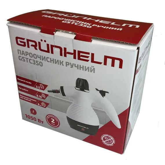 Пароочисник ручний Grunhelm GSTC350 1050 Вт білий | Зображення 1