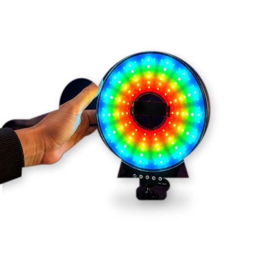 Світлодіодна LED лампа MJ-321 кільцева RGB 35 см з USB підключенням • Кільцева лампа MJ-321 для фото, відео, селфі, стримів, TikTok і зйомки контенту | Зображення 1