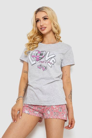 Пижама женская, цвет серый, 243R50716 | Зображення 2