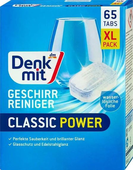 Таблетки для посудомоечных машин Denkmit Spülmaschinen-Tabs Classic (65 шт.)