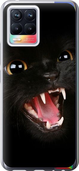 Чехол на Realme 8 Чёрная кошка "932u-2303-17620"
