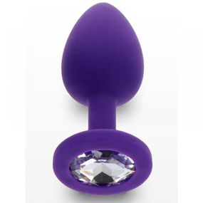 Анальна пробка S із кристалом Toy Joy, фіолетова, 7 х 2.5 см Sex Aura