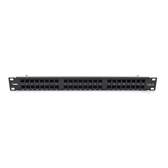 Патч-панель Merlion 48 портiв UTP DUAL кат 6 19 "1U НЕ екранована чорна