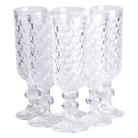 Набір келихів для шампанського 6 штук 160 мл скляні HP-19-103