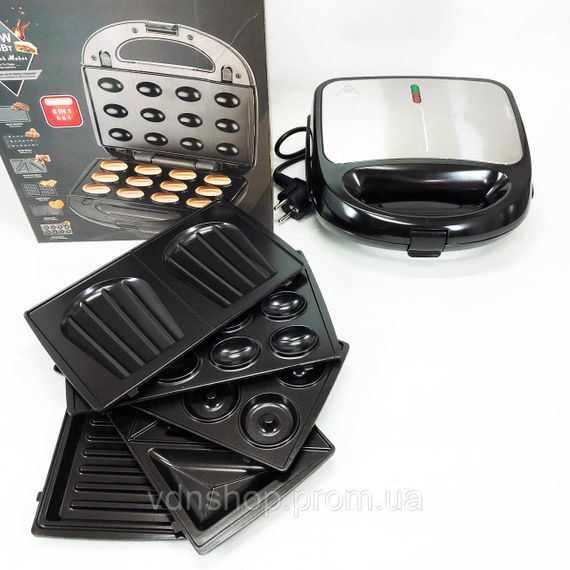 Електробутербродниця для дому RAF, Гриль з притиском для кухні Гриль сендвічів з насадками AH-17 | Зображення 1