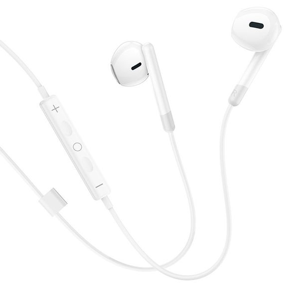 Стерео навушники Hoco M109 Pure joe (3.5mm/1.2m) White | Зображення 1
