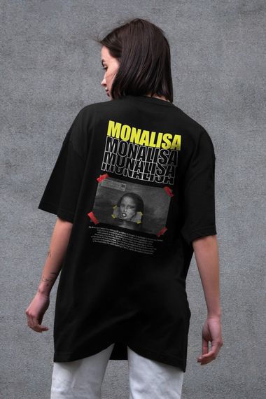 Оверсайз Футболка З Принтом Without Monalisa Black | Зображення 2