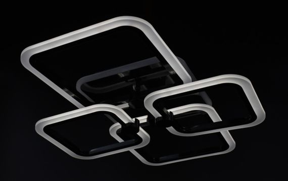 Люстра світлодіодна стельова LED світильник для квартири на стелю лед з пультом 26115 Чорний 11х48х60 см. | Зображення 4