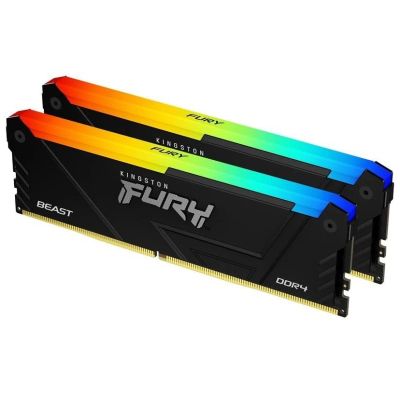 Модуль памяти для компьютера DDR4 64GB (2x32GB) 3600 MHz FURY Beast RGB Kingston Fury (ex.HyperX) (KF436C18BB2AK2/64) | Зображення 1