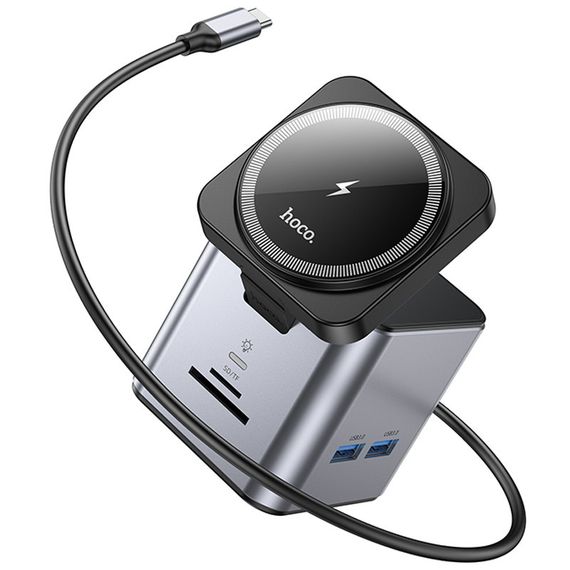 Перехідник HUB Hoco HB49 Effortless 9in1 100W з БЗП | Зображення 4