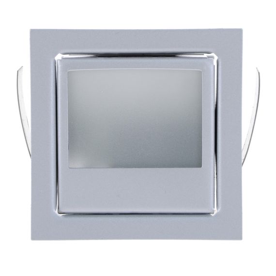 Светильник мебельный точечный квадрат HDL-07-WL10A SILVER G4 20W 12V