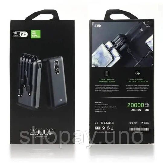 Повербанки для роутера, Повербанк з виходом Type-C OUT, Павербанк з входом type-c, Power bank легкий FO-91 | Зображення 4
