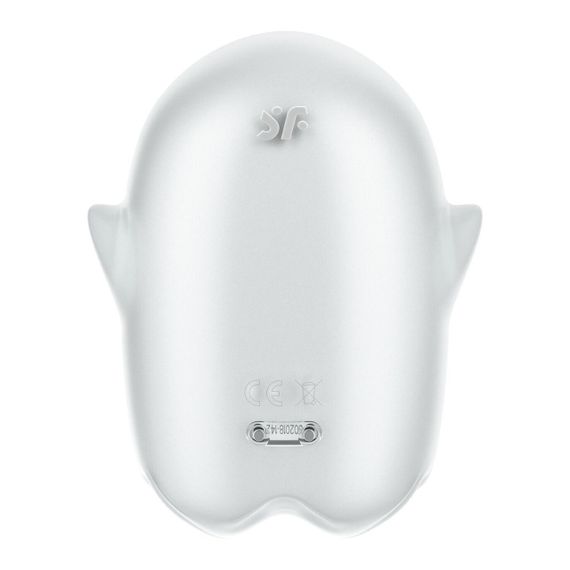 Вакуумний кліторальний стимулятор з вібрацією Satisfyer Glowing Ghost White, світиться в темряві Sex Aura | Зображення 4