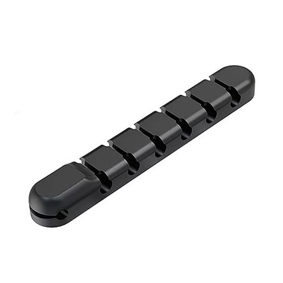 Держатель органайзер Primo TKC7 для USB кабелей cиликоновый - Black