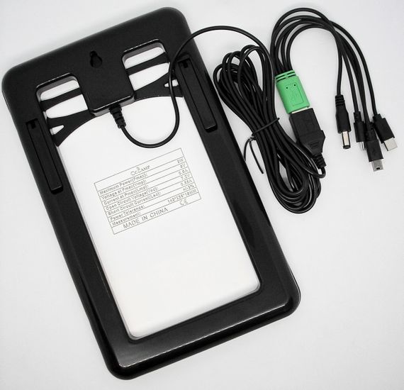 Солнечная панель батарея 3 W на подставке портативная с USB кабелем с разными входами CcLamp CL-630 | Зображення 1