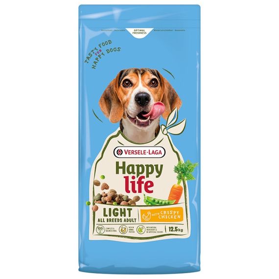 Сухий корм для собак із зайвою вагою Happy Life Adult Light With Chicken, 12.5 кг