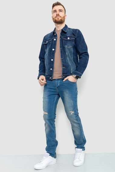 Джинсовая куртка мужская  цвет синий 157R4607 | Зображення 1