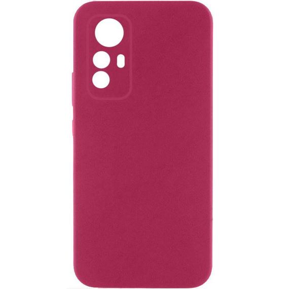 Чехол TPU GETMAN Liquid Silk Full Camera для Xiaomi Redmi Note 12S Бордовый / Marsala
