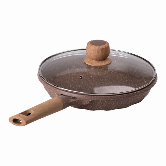 Мармурова алюмінієва сковорода з антипригарним покриттям Ø 26 см бежева MGC HP-4-424CO | Зображення 4