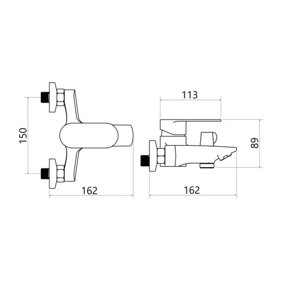 Змішувач для ванни Lidz Tani 0061 (з душовим гарнітуром) (k40) LDTAN0061CRM44963 Chrome | Зображення 1