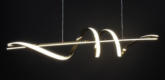 Люстра світлодіодна підвісна LED світильник для квартири на стелю лед 27429 Золото 30-100х20х120 см. | Зображення 4