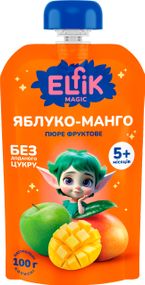 Дитяче пюре з яблук і манго Elfik Magic 100 г х 18 шт
