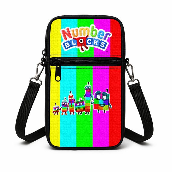 Сумка-чохол для телефону Numberblocks дитяча сумка через плече, водонепроникна міні-сумка (5092)