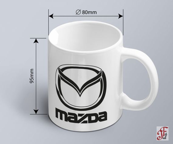 Чашка  з принтом авто логотип Mazda  (02010102007) | Зображення 1