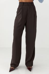 Класичні жіночі штани-палаццо зі складками - коричневий цвет, 36р (є розміри)